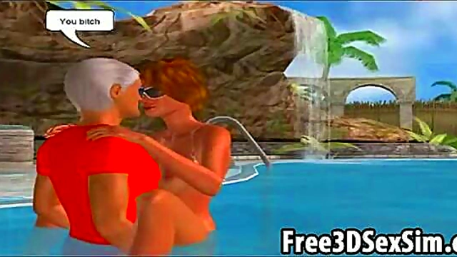 Foxy Redhead 3D Cartoon Sucks Dick & Gets Fucked Hardcore Anime Style