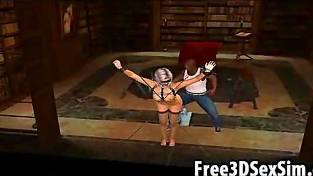 Foxy 3D Cartoon Hottie Gets Whipped Hard in Dungeon Bondage Session