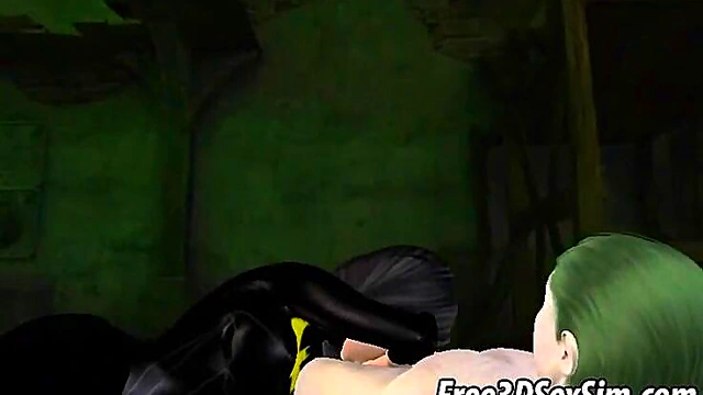 Batgirl Gets Fucked Hard By The Joker In Bizarre 3D Fantasy Anime Scene