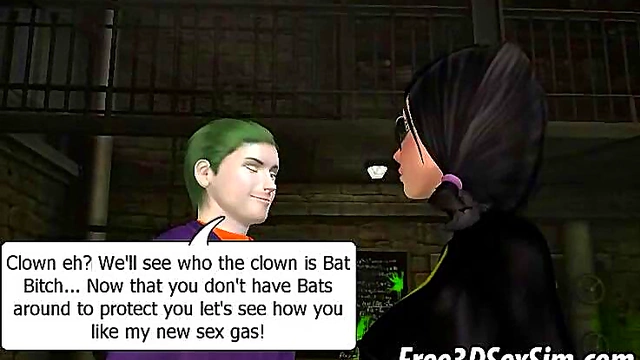 Batgirl Gets Fucked Hard By The Joker In Bizarre 3D Fantasy Anime Scene