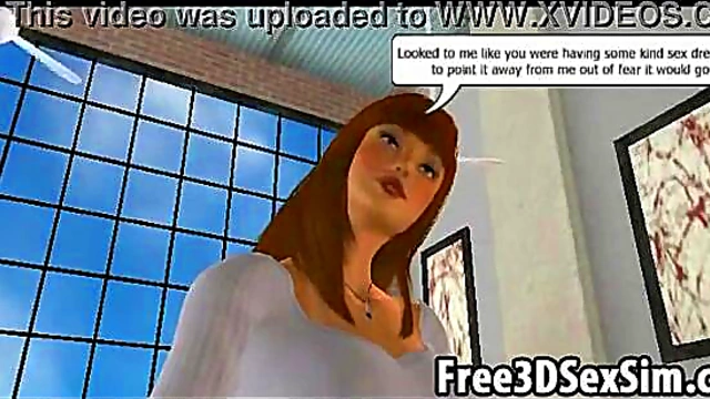 Seductive Redhead Cartoon Gets Seduced By Big Dick In Anime Softcore Scene