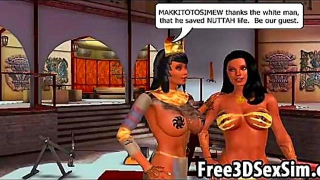 Two Sexy 3D Cartoon Hotties Suck & Fuck Stud Hardcore