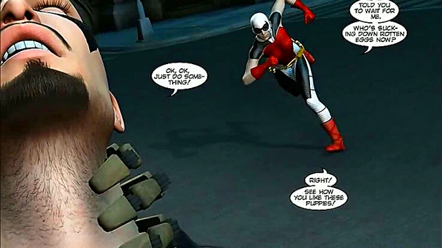 Big-Titted Hero Fights Military Robots & Gets Fucked By Huge Dicks In Sci-Fi 3D Hentai