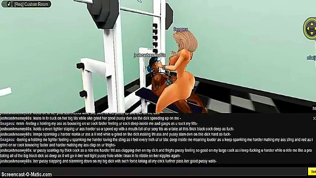 3D Anime Babe Gets Fucked In Virtual Sea Gym Fantasy Game Scene