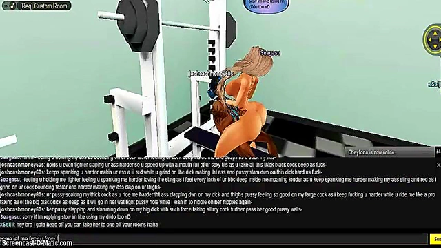 3D Anime Babe Gets Fucked In Virtual Sea Gym Fantasy Game Scene