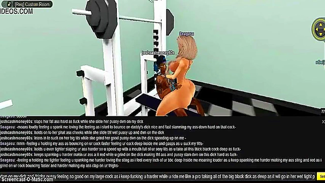 3D Anime Babe Gets Fucked In Virtual Sea Gym Fantasy Game Scene