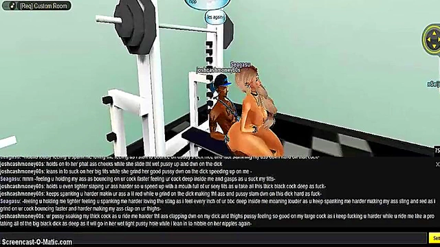 3D Anime Babe Gets Fucked In Virtual Sea Gym Fantasy Game Scene