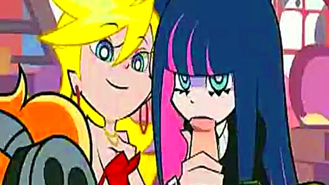 Horny Hentai Game Zone – Girl in Panties and Stockings Teases Cock