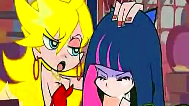 Horny Hentai Game Zone – Girl in Panties and Stockings Teases Cock