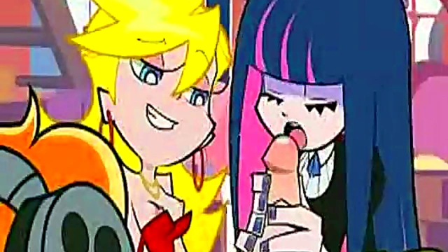 Horny Hentai Game Zone – Girl in Panties and Stockings Teases Cock