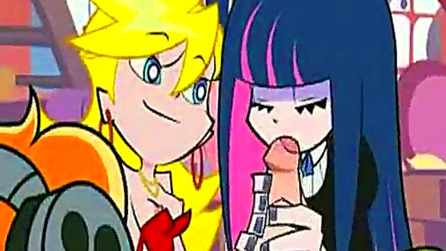 Horny Hentai Game Zone – Girl in Panties and Stockings Teases Cock