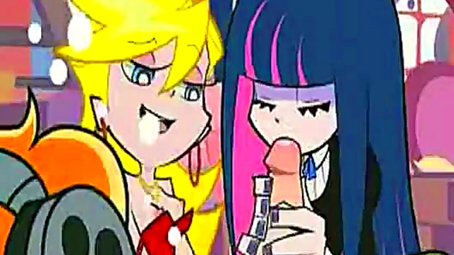 Horny Hentai Game Zone – Girl in Panties and Stockings Teases Cock