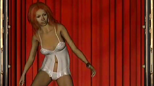 Busty 3D Anime Stripper Shows Off Big Tits On Stage With Hardcore Blowjob Action