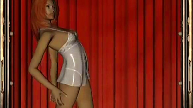 Busty 3D Anime Stripper Shows Off Big Tits On Stage With Hardcore Blowjob Action