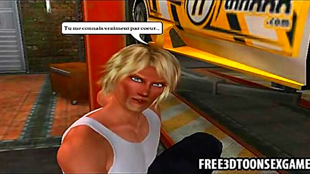 Teen Babe Goes Wild in 3D Anime Game for Intense Blowjob Action