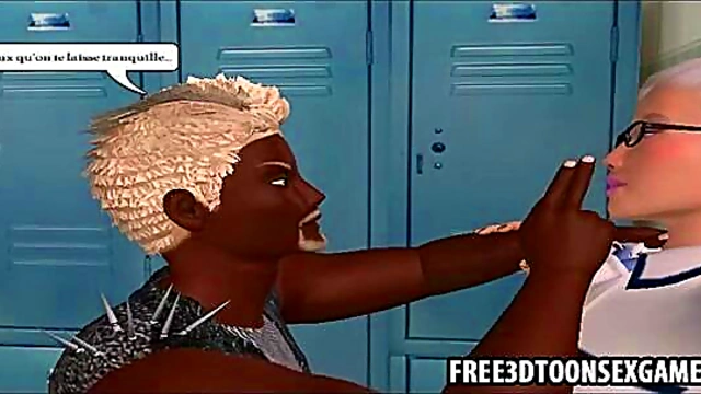 Teen Babe Goes Wild in 3D Anime Game for Intense Blowjob Action