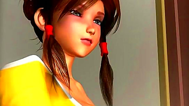 Busty 3D Hottie Tastes Hard Cock In Steamy Anime Hardcore Scene