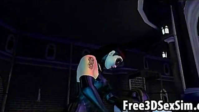 Stunning 3D Cartoon Babe Gets Double Teamed for Hardcore Anime Fun