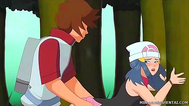 Horny Dawn Loses Pokémon Battle, Gets Fucked By Cartoon Slut