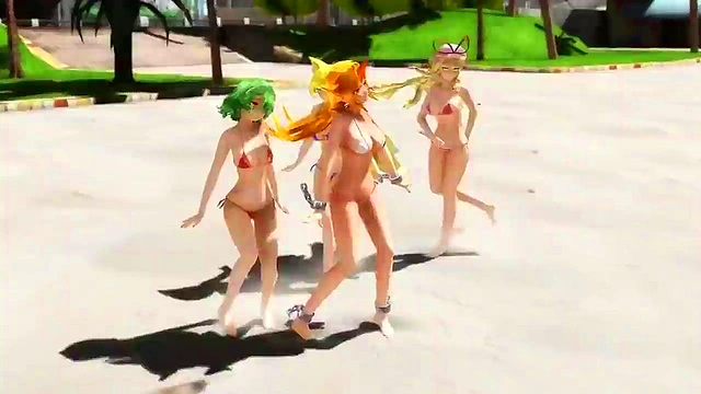 3D Hentai Bicini Babe DancesErotically With Seductive Poker Face