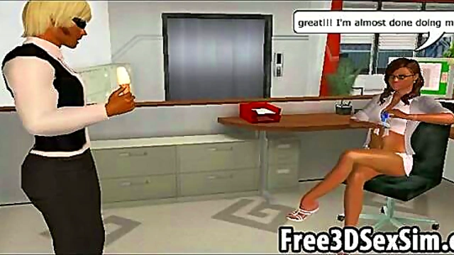 Foxy 3D Cartoon Babes Get Fucked Hard At Work In Anime Group Action