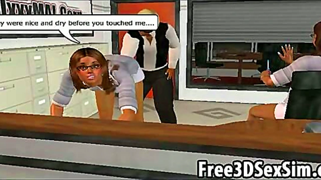 Foxy 3D Cartoon Babes Get Fucked Hard At Work In Anime Group Action