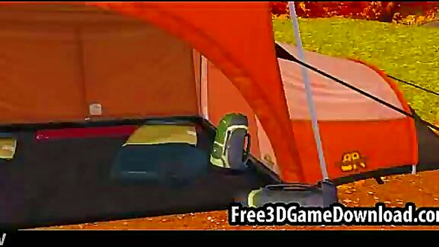 Threesome Fun Outdoors – Two Sexy 3D Anime Babes Licking & Sucking