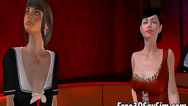 Sexy Babes Showcase Their Moves in 3D Anime Sex Villa Game Compilation