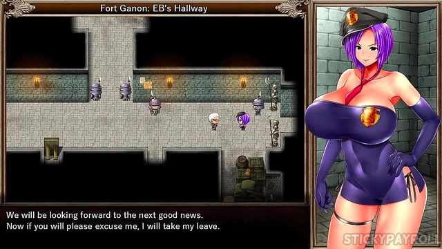 My Girlfriend and I Enjoy Hot Busty Hottie in Karryn's Prison Hentai Game