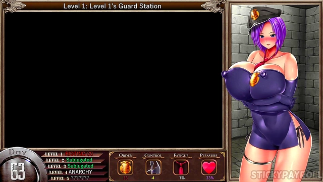 My Girlfriend and I Enjoy Hot Busty Hottie in Karryn's Prison Hentai Game