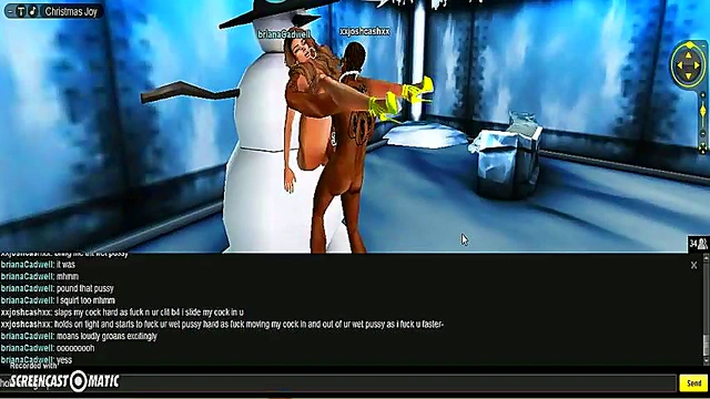 Briana X-Mas Rides 3D Anime Dick in Steamy Holiday Porn Adventure