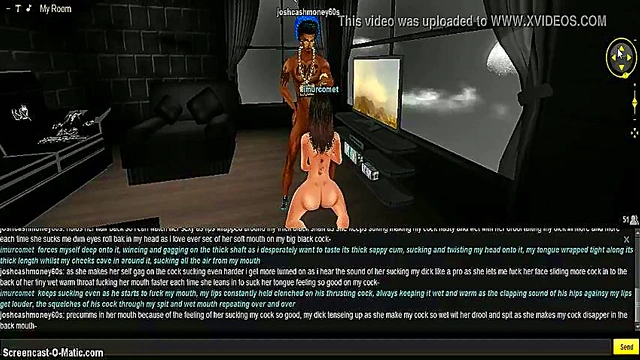 Comet Head Anime Chick Rides Dick Hard In 3D IMVU Porn Game Action