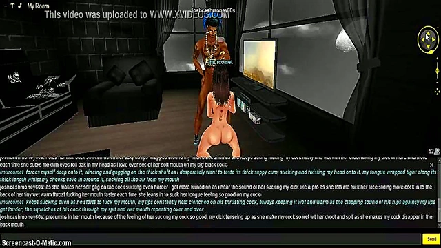 Comet Head Anime Chick Rides Dick Hard In 3D IMVU Porn Game Action