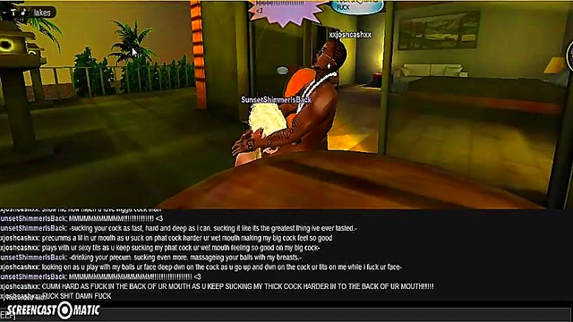 Sunset Beach Head – 3D Anime Couple Enjoy Steamy Game Session On IMVU