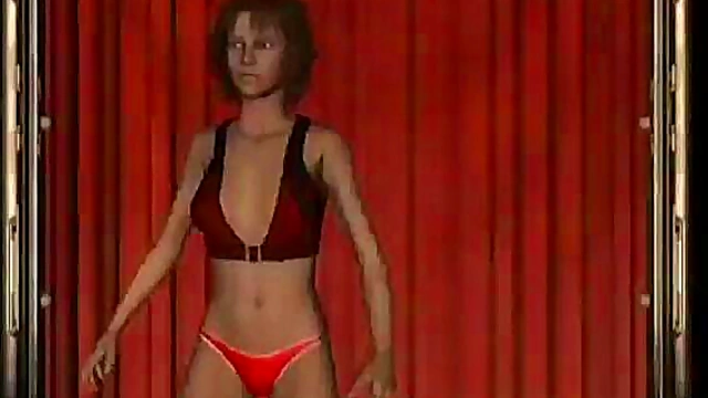 Sexy 3D Stripper Gives Mind-Blowing Blowjob On Stage For Hardcore Fun