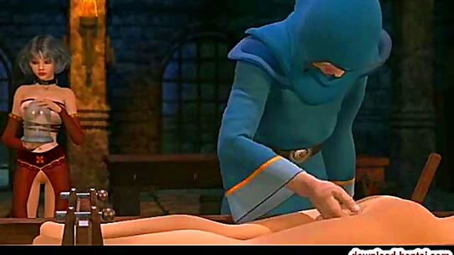 Innocent Anime Girl Loses Virginity in Hardcore Bondage Scene