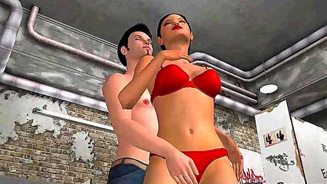 Sexy 3D Brunette Gets Fucked Hard In Bathroom Oral Session