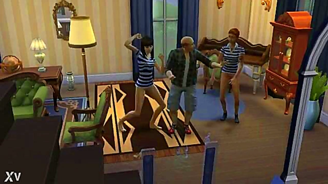 Horny Anime Sims Dance Seductively Before Hot Sex Session Begins