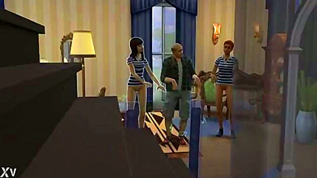 Horny Anime Sims Dance Seductively Before Hot Sex Session Begins