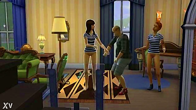 Horny Anime Sims Dance Seductively Before Hot Sex Session Begins