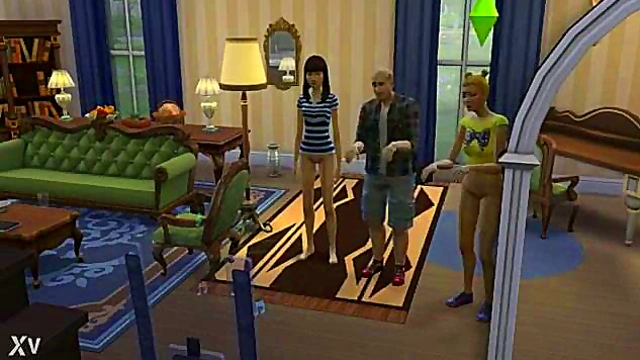 Horny Anime Sims Dance Seductively Before Hot Sex Session Begins