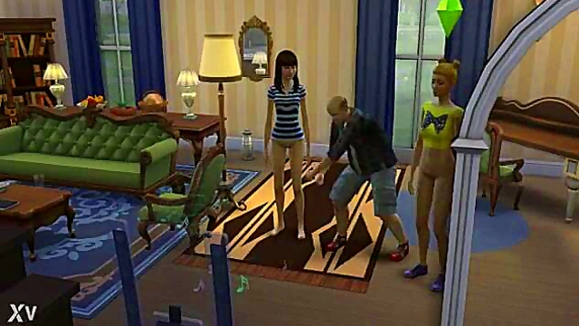 Horny Anime Sims Dance Seductively Before Hot Sex Session Begins