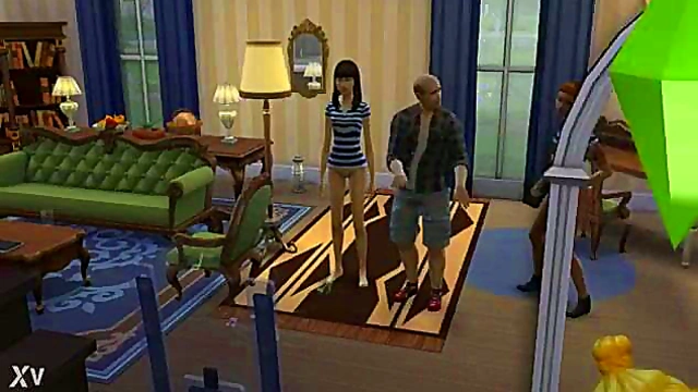 Horny Anime Sims Dance Seductively Before Hot Sex Session Begins