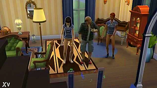 Horny Anime Sims Dance Seductively Before Hot Sex Session Begins