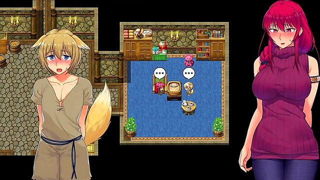 Makina & Kiara Seduce Each Other in Steamy Hentai Game Scene