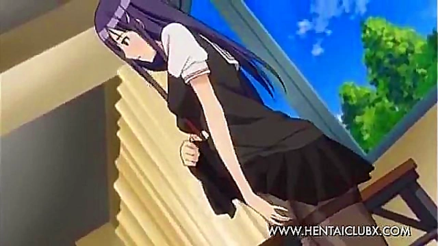 Sexy Anime Girls Pleasure Lecherous Student in Naughty Cosplay Scenes