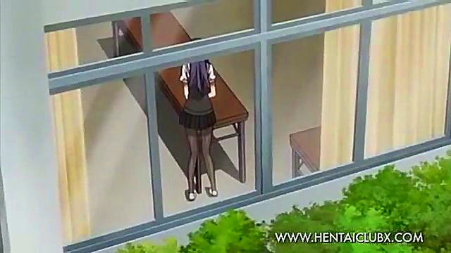 Sexy Anime Girls Pleasure Lecherous Student in Naughty Cosplay Scenes