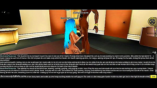 Horny IMVU Anime Chick Sucks Dick In Hotel Room For DP Orgasm