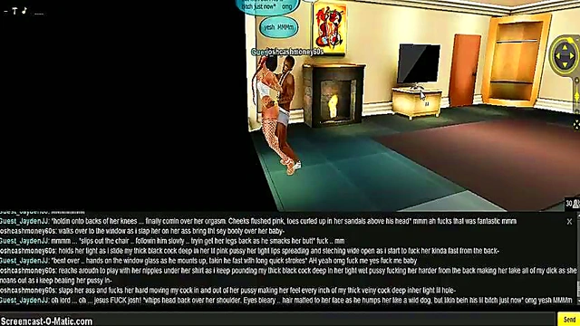 3D Hentai Game Porn – IMVU Couple Enjoy Intense Hotel Room Action