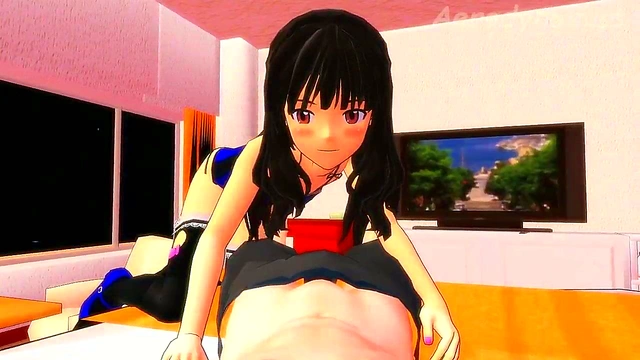 Japanese Anime Girl Lets Out Loud Fart in MMD 3D Animation
